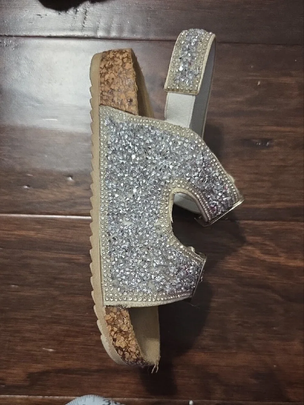 Girls' White Sparkle Buckle Sandals - Kids Shoes